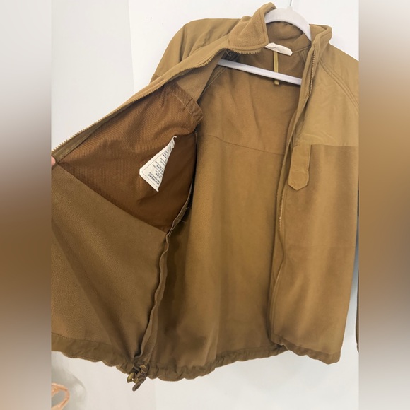 U.S. Navy Parka Liner Working Uniform Men Small Tan Full Zip Tactical Sweatshirt - Picture 6 of 7